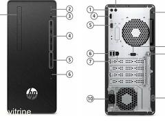 HP Pro 300 G6 MT Intel core i3 10è Génération 4Go / 1To, Écran 22 Pouces