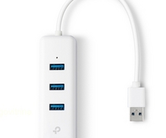 Hub USB 3.0 avec Adaptateur Ethernet – 3 Ports