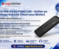 Clé USB 64 Go FONECOM – Boîtier en Alliage Robuste (Neuf sous Blister)
