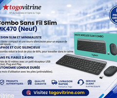 Combo Clavier et Souris Sans Fil Logitech Slim MK470 – Ultra-Mince et Silencieux (Neuf)