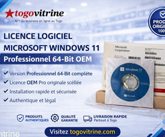 Licence Logiciel Microsoft Windows 11 Professionnel 64-Bit – Version OEM Pro Originale Scellée (Neuf