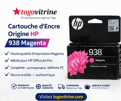 Cartouche d'Encre Origine HP 938 Magenta – Haute Qualité d'Impression pour OfficeJet Pro (Neuf)