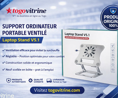 Support Ordinateur Portable Ventilé Laptop Stand V5.1 – Réglable, Ergonomique & Robuste (Neuf)