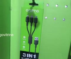 Câble 3-en-1 Oraimo DuraLine 3 (OCD-X93) - 3A Quick Charge