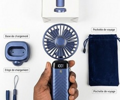 Mini Ventilateur Portable Rechargeable avec Écran Digital LED