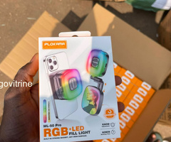 Mini Éclairage LED & RGB Magnétique PLOKAMA ML-50 Pro avec Miroir (Pour Smartphone & Vloggin