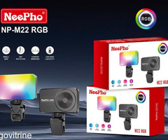 Mini Éclairage LED RGB Portable NeePho NP-M22 RGB avec Clip (Pour Smartphone, Ordinateur & Vlogs