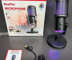 Microphone de Studio & Gaming Filaire / Sans Fil 2.4G NeePho NP-M02 avec Éclairage RGB & Red