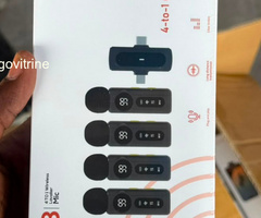 Kit Quadruple Micro-Cravate Sans Fil J88 (4 Micros en 1) avec Écran Numérique & Réduction de Bru