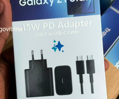 Chargeur Secteur Rapide Samsung Galaxy Z Fold 7 - 45W PD Adapter avec Câble USB-C vers USB-C