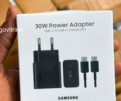 Chargeur Secteur Rapide Samsung 30W Power Adapter avec Câble USB-C vers USB-C (5A)