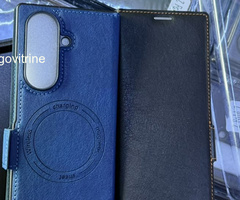 Pochette Étui Portefeuille en Cuir Magnétique MagSafe pour Samsung Galaxy Z Fold 7