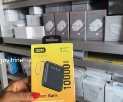 Power Bank GSM 10 000 mAh – Compact & Portable ⚡