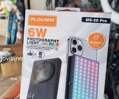 PLOKAMA MS-20 Pro – Lampe LED Photographique 6W Magnétique
