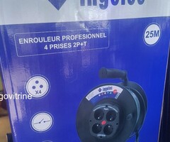 INGELEC Enrouleur Professionnel – 4 Prises