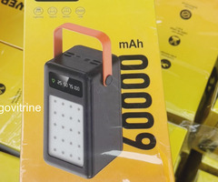 Power Bank Mube 60 000 mAh avec éclairage LED